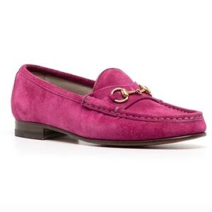 Gucci Suede Loafers - Fuschia, 37.5